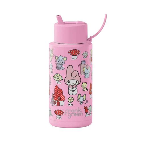 frank green 34oz Reusable Bottle My Melody w Flip Straw Lid