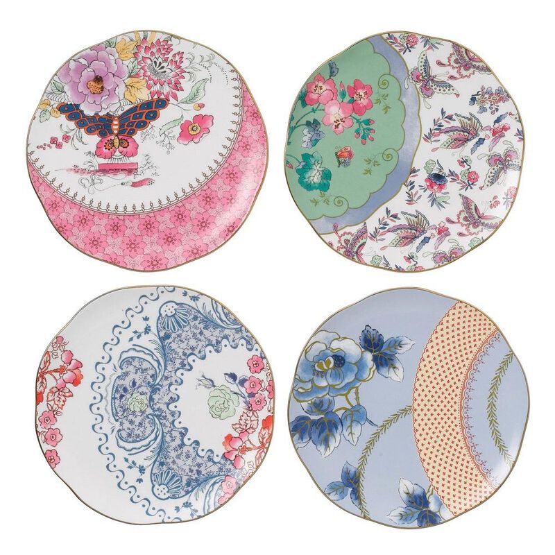 Wedgwood Butterfly Bloom Teaware Set Of 4 Plates 20cm image number 0