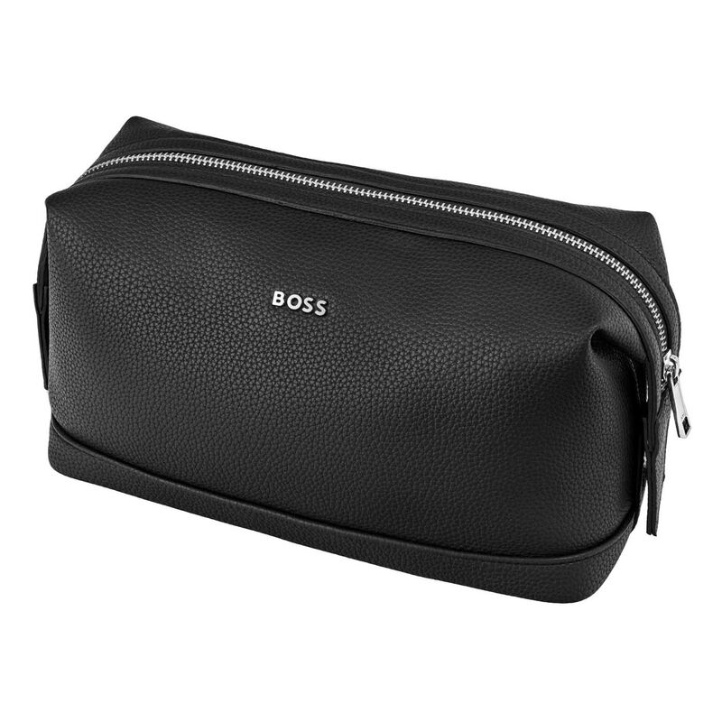 BOSS Classic Grained Black Toiletry Bag image number 1