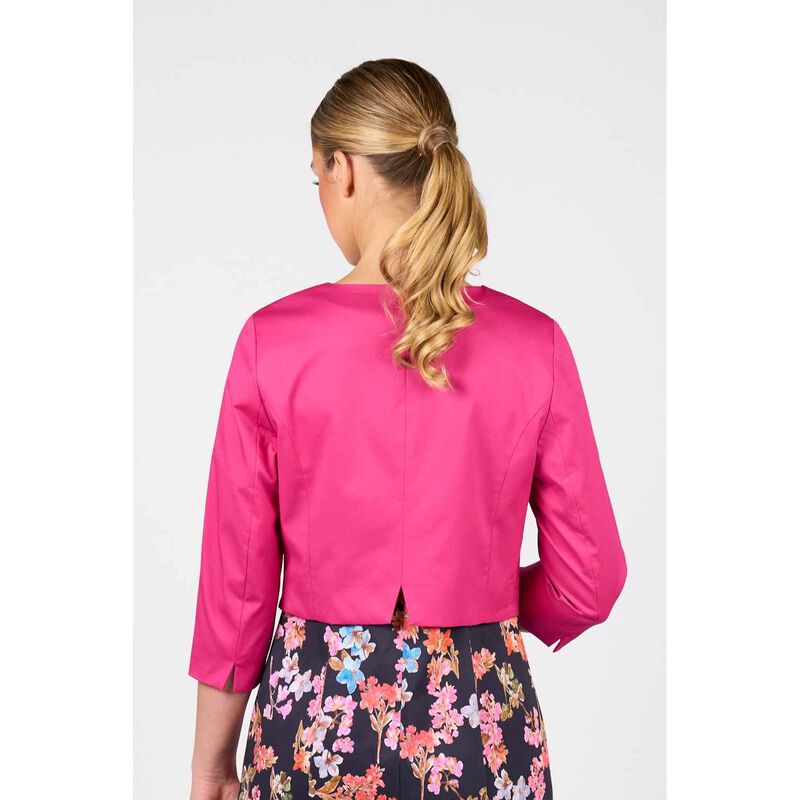 Vassalli 3/4 Sleeve Single Button Cropped Jacket image number 1