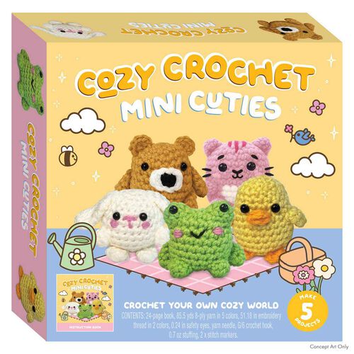 Hinkler&nbsp; Cozy Crochet Mini Cuties Large Kit 5Pc