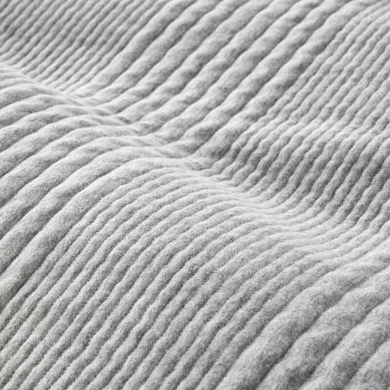 West Elm Jersey Linear Duvet Cover Heather image number 1
