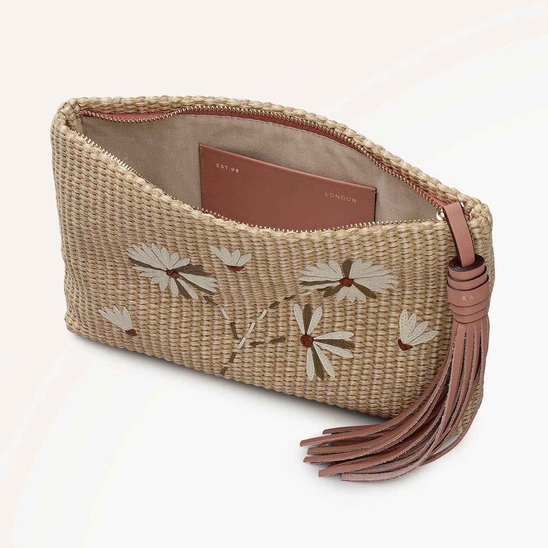 Radley Picton Place Raffia Medium Ziptop Pouch image number 1