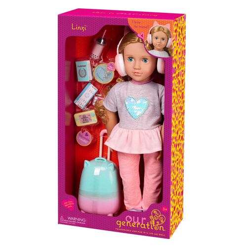 Our Generation Dolls 18" Regular Travel Doll  - Linzi