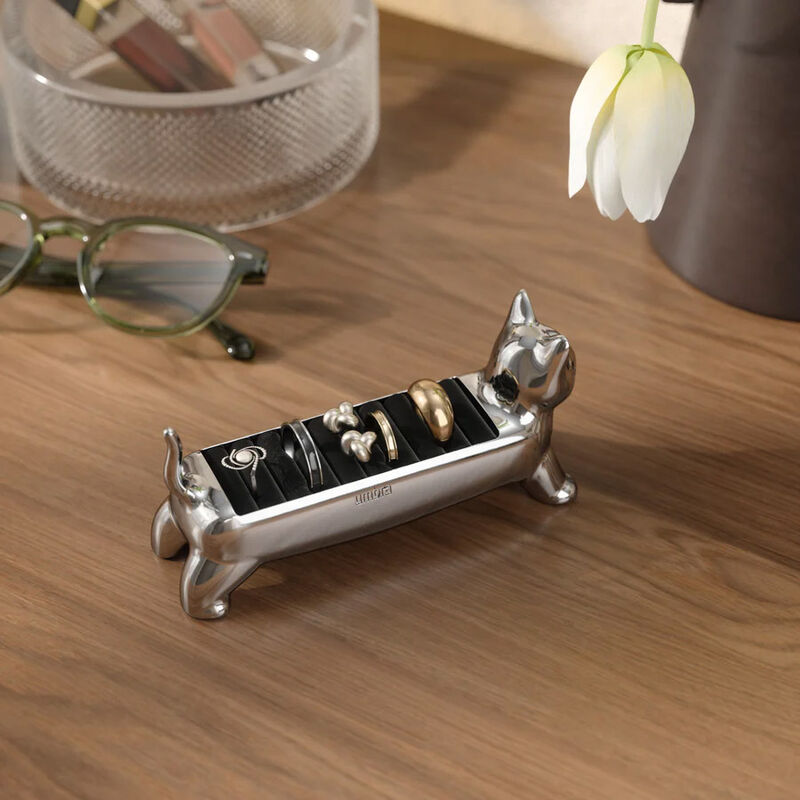 Umbra Ali Cat Ring Holder Chrome image number 1