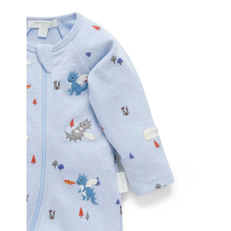 Purebaby Thick Zip Growsuit image number 3