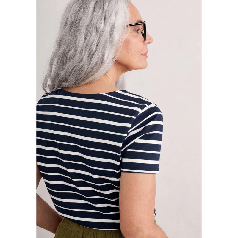 Seasalt Cornwall Sailor T-Shirt Shore Maritime Chalk image number 1