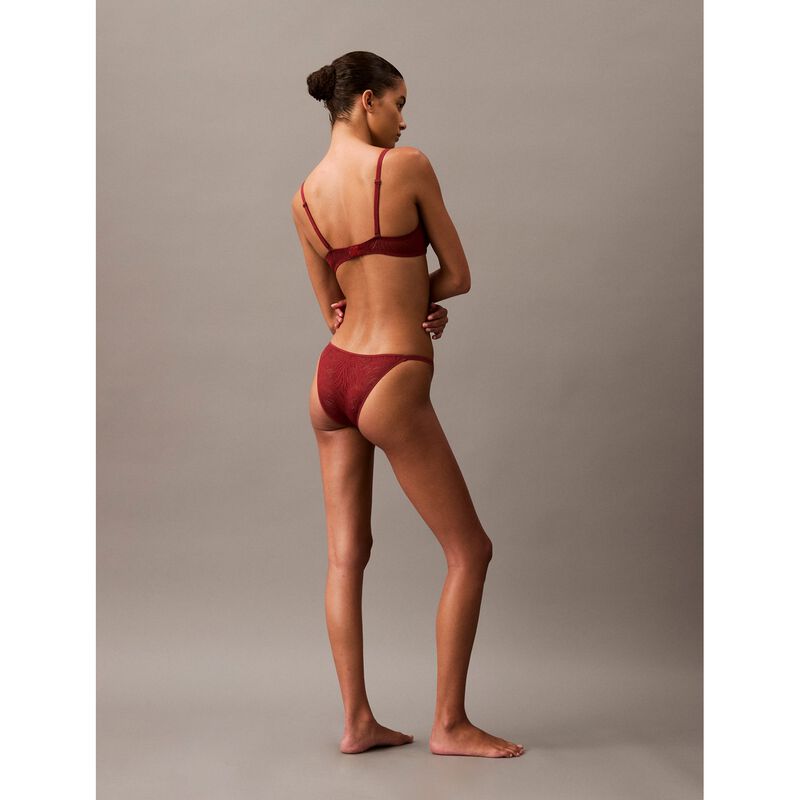 Calvin Klein Sheer Marquisette Lace High Leg Tanga image number 3