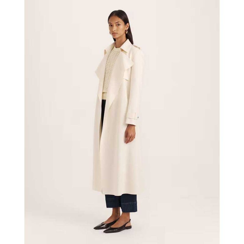 SABA Karla Wool Longline Trench image number 7