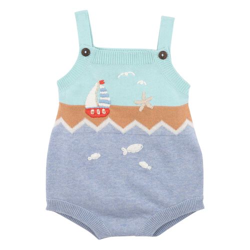 B&eacute;b&eacute; Max Hand Embroidered Knitted Bodysuit