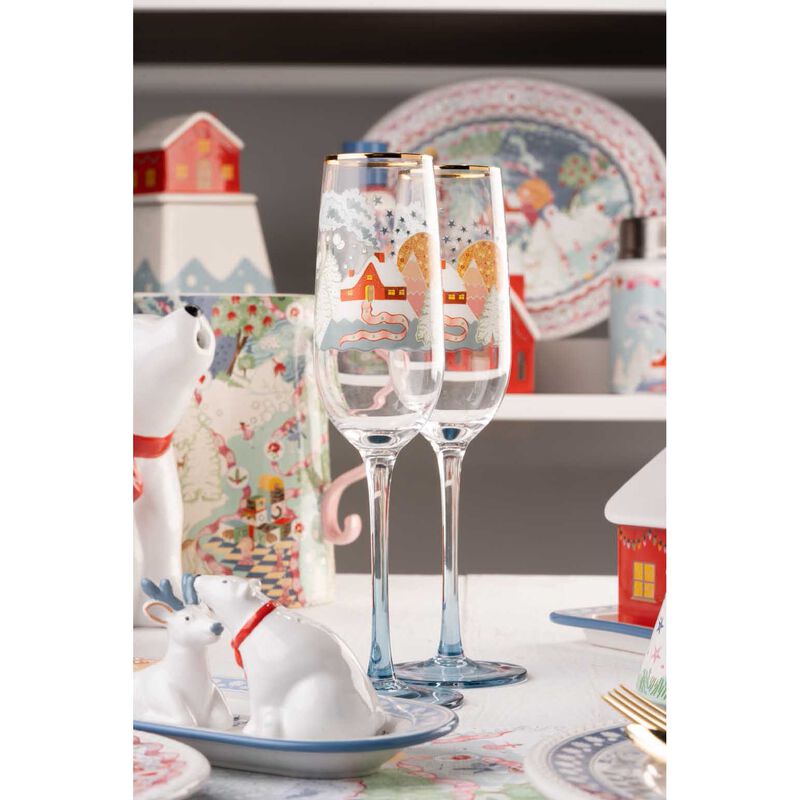 Cath Kidston Xmas Journey Champagne Flute image number 1