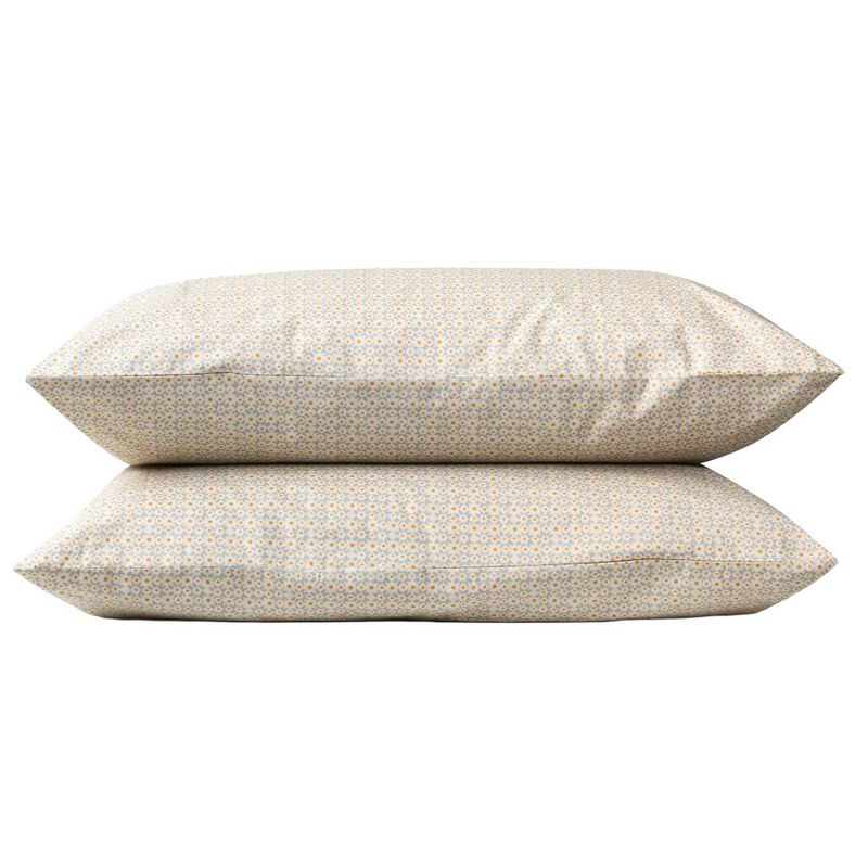 Citt&agrave; Porto Pillowcase Pair Cloud/Pumpkin 76x50cm image number 1