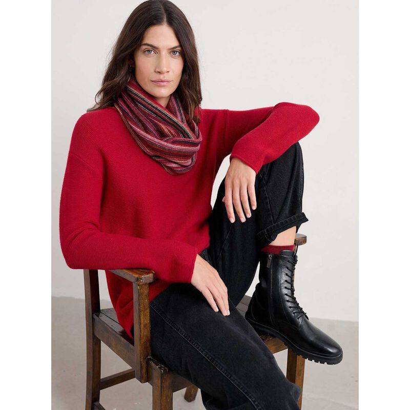 Seasalt Cornwall Fruity Snood Ripple Marks Clove Multi image number 2