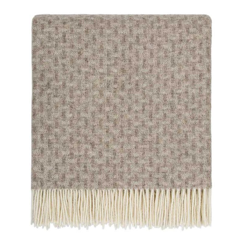 Baya Fiordland 100% NZ Lambswool Throw 190x220cm - Fawn image number 0