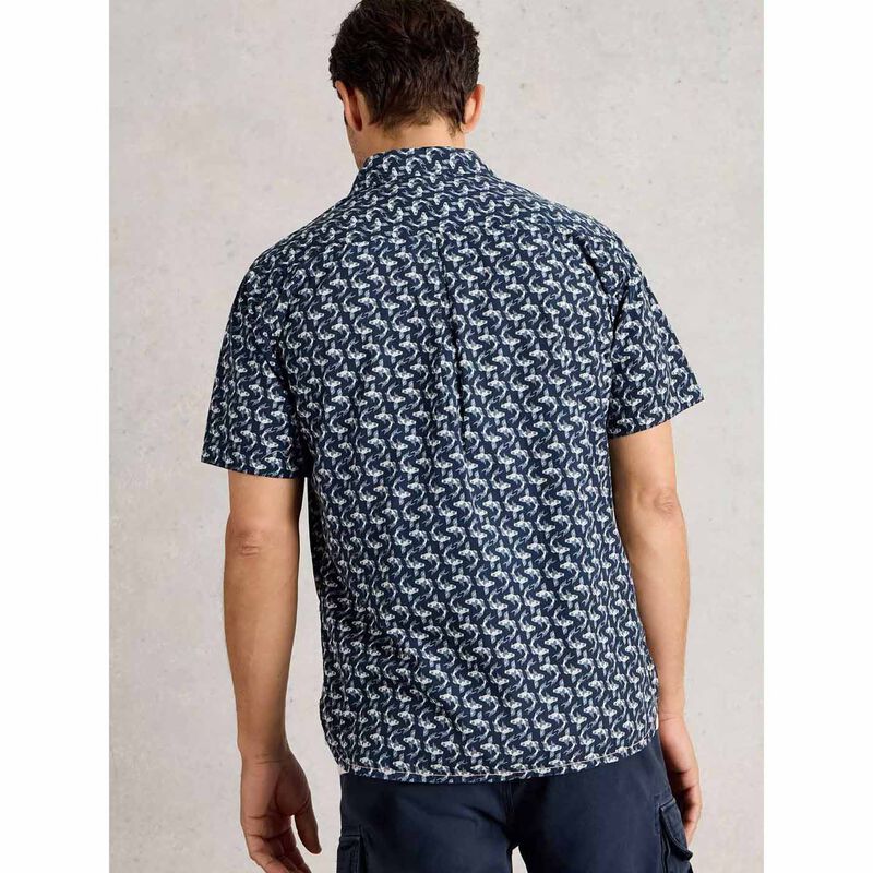 White Stuff Finsbury Koi Printed Shirt image number 1