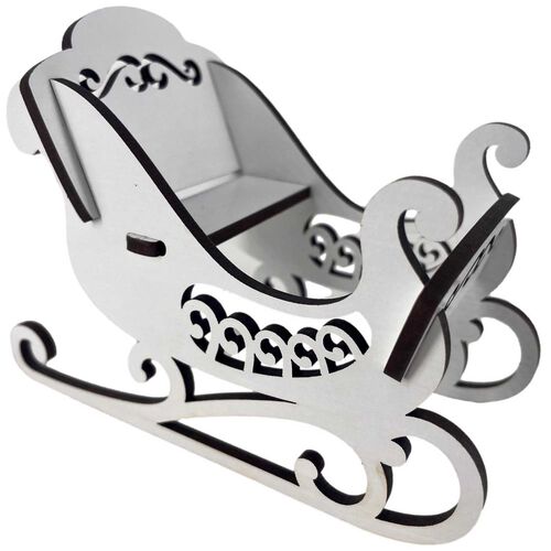 Abstract Designs Flatpack Sleigh White