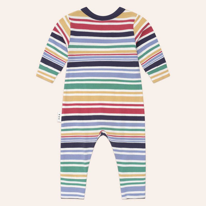 Huxbaby Rainbow Stripe Huxbear Romper image number 1