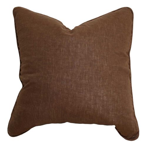 Home Lab 100% French Flax Linen Feather Filled Cushion