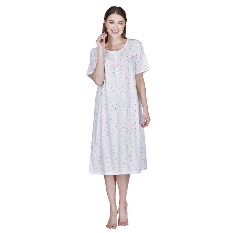 La Marquise Flower Leaf Jersey Short Sleeve Nightdress image number 0