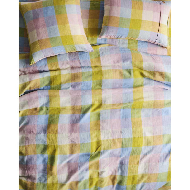 Kip&Co Corfu Tartan Linen Quilt Cover Queen image number 2