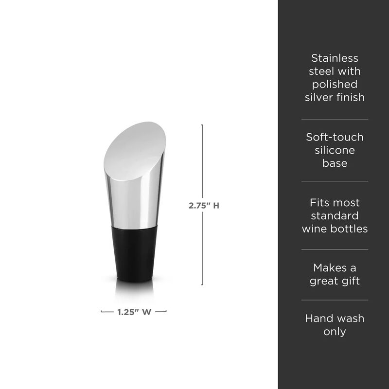 Admiral Heavyweight Silver Bottle Stopper image number 1