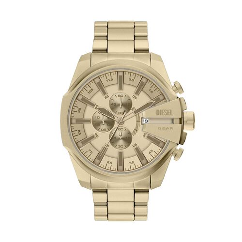 Diesel Mega Chief Slim Chronograph Gold-Tone Stainless Steel Watch