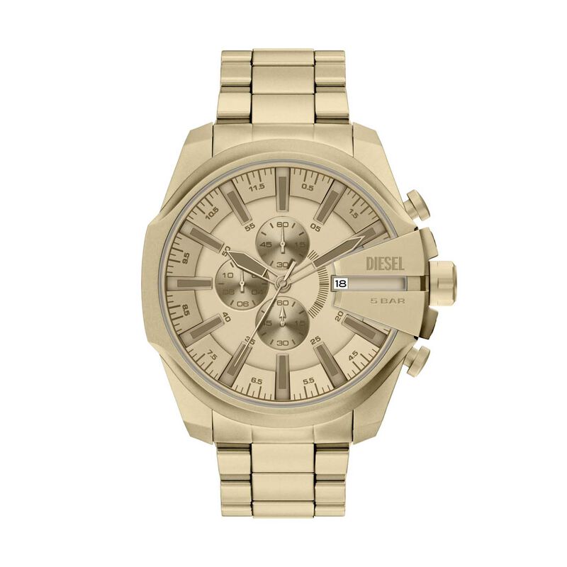 Diesel Mega Chief Slim Chronograph Gold-Tone Stainless Steel Watch image number 0