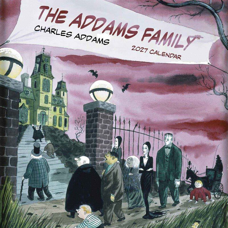 Pomegranate The Addams Family Wall Calendar 2027 image number 0