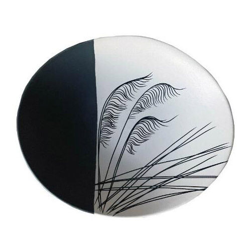 Jo Luping Coastal Toetoe Dipped Black On White 10cm Bowl