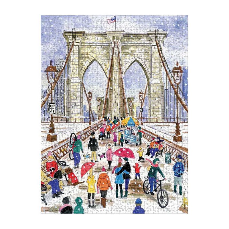 Galison Michael Storrings Brooklyn Bridge 1000 Piece Puzzle image number 1