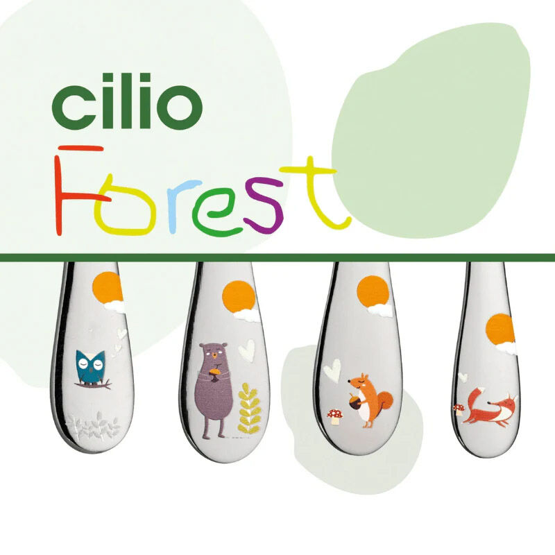 Cilio Childrens Cutlery Set 4pc Forest image number 1