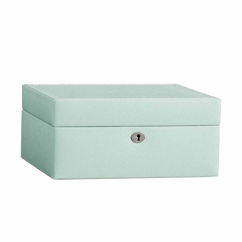Pottery Barn Mckenna Jewelry Medium Box Porcelain Blue image number 0