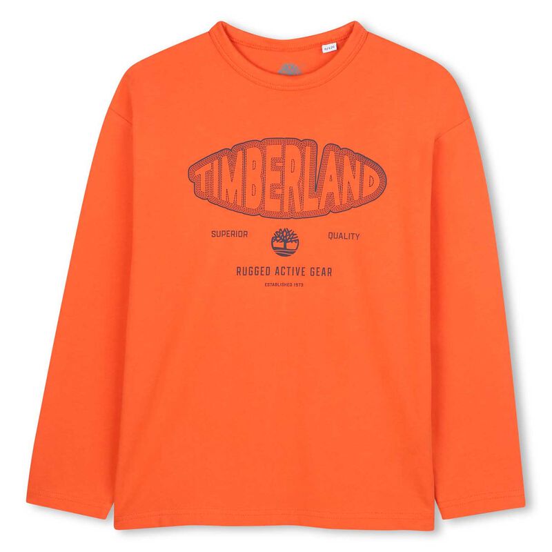 Timberland LS Print Front Tee 8Y-10Y image number 0
