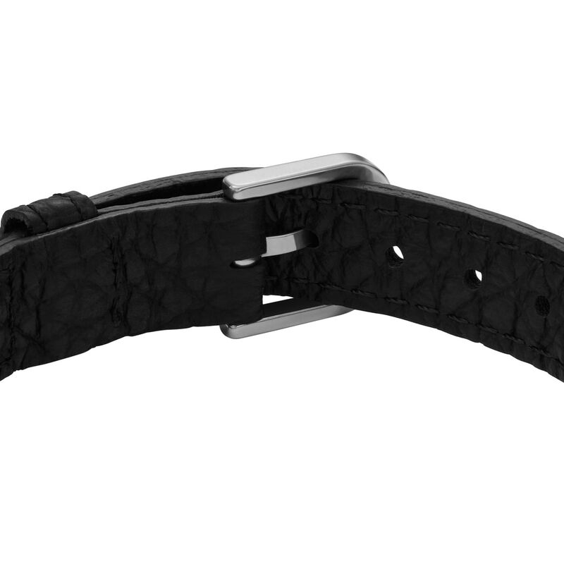 Fossil Leather Essentials Black Leather Strap Bracelet image number 2
