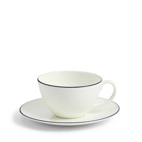 Wedgwood Gio Teacup Saucer 260ml Blue Line