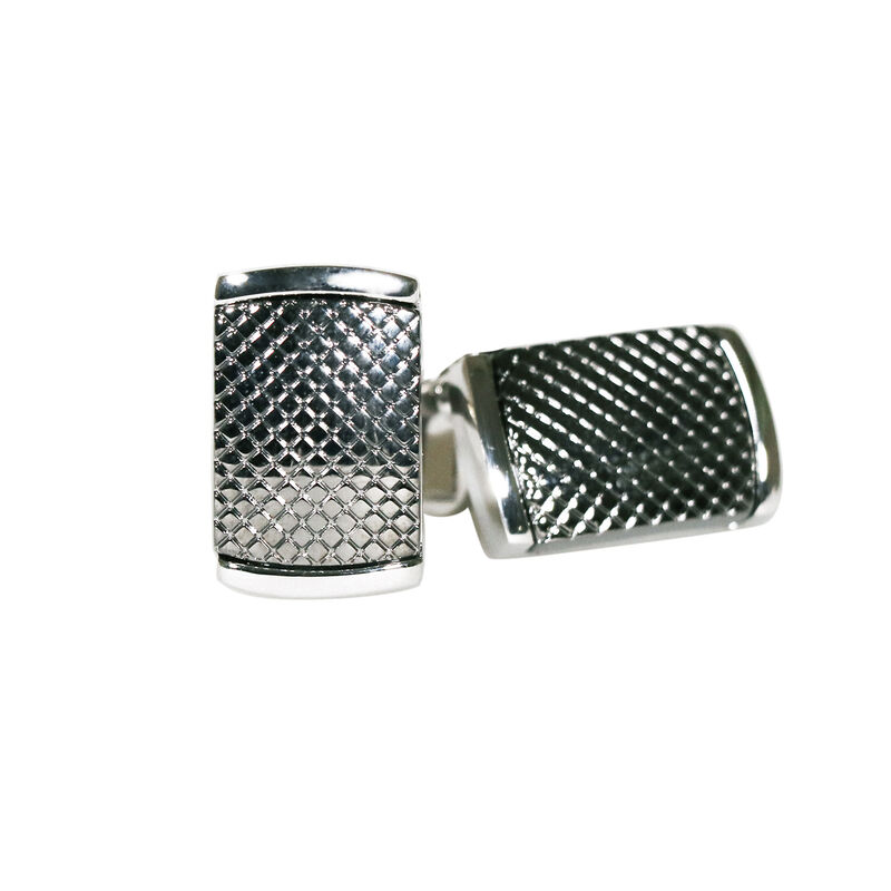 Fellini Inlaid Graphite Cufflinks image number 0