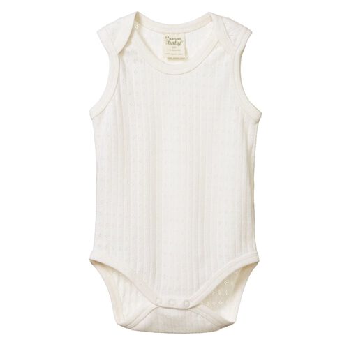 Nature Baby Pointelle Singlet Bodysuit