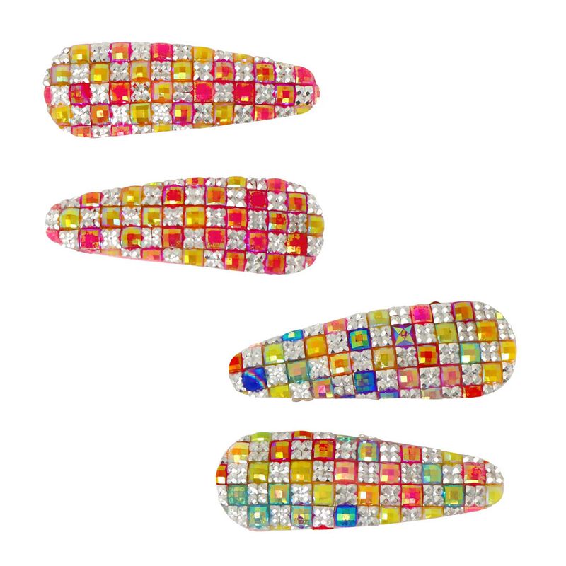 Pink Poppy Sparkly Gem Hair Clips - Assorted image number 0