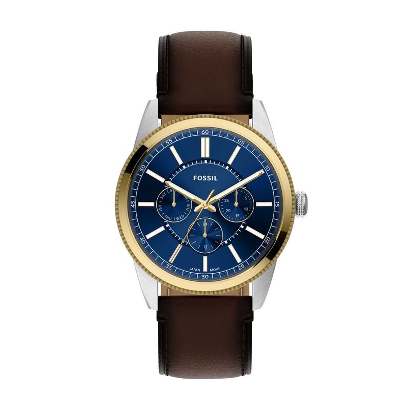 Fossil Pearson 42mm Multifunction Brown Leather Watch image number 0