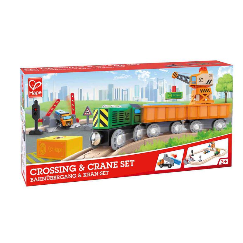 Hape Crossing & Crane Set image number 2