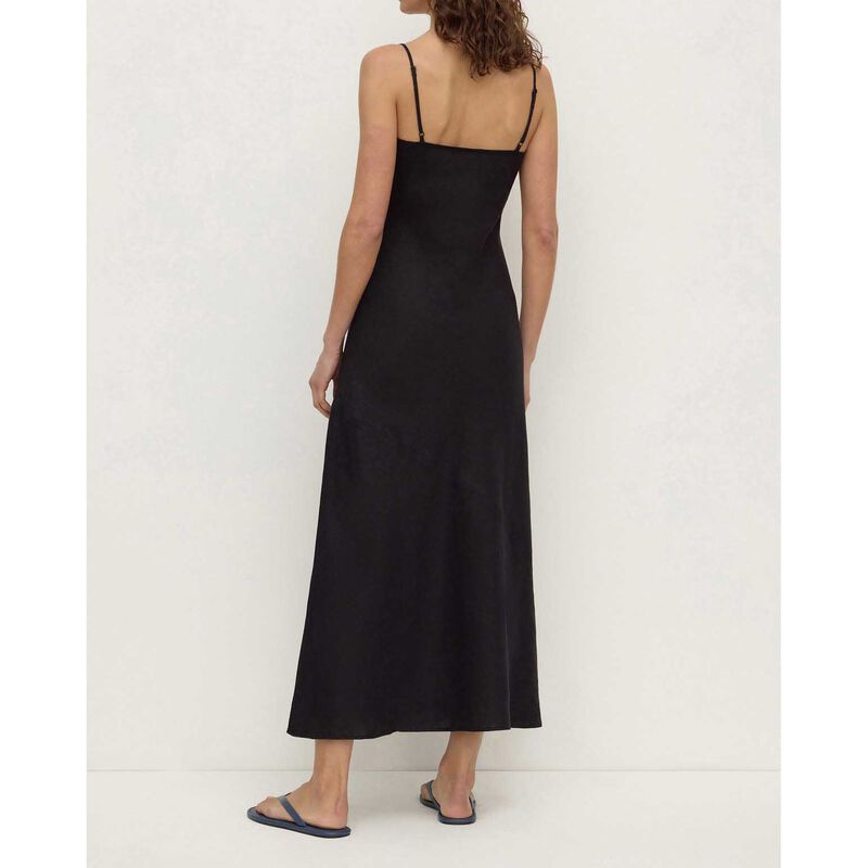 Assembly Label Colette Linen Slip Dress Black image number 1