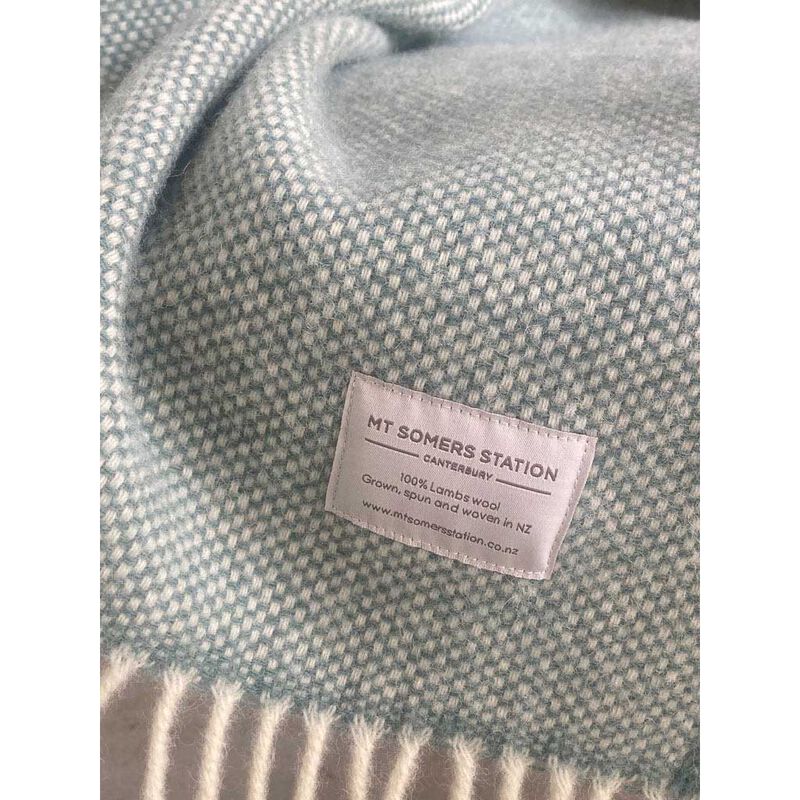 Mt Somers Station Basket Weave Lambs Wool Throw 150x180cm image number 1