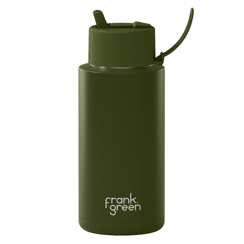 frank green 34oz Reusable Bottle with Flip Lid Khaki image number 0