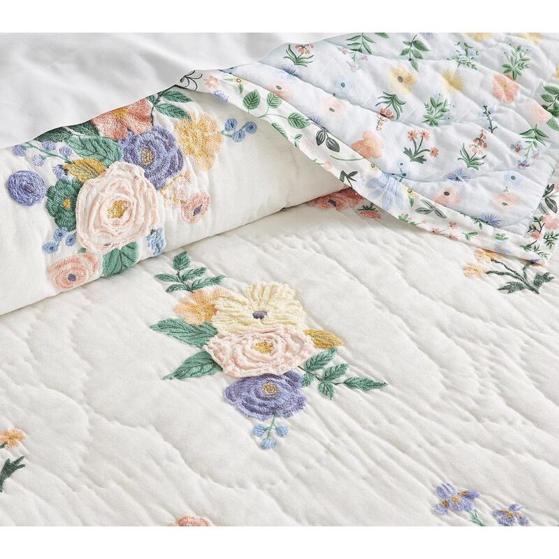 Pottery Barn Kids Rifle Paper Co. Garden Party Forest Baby Comforter image number 1