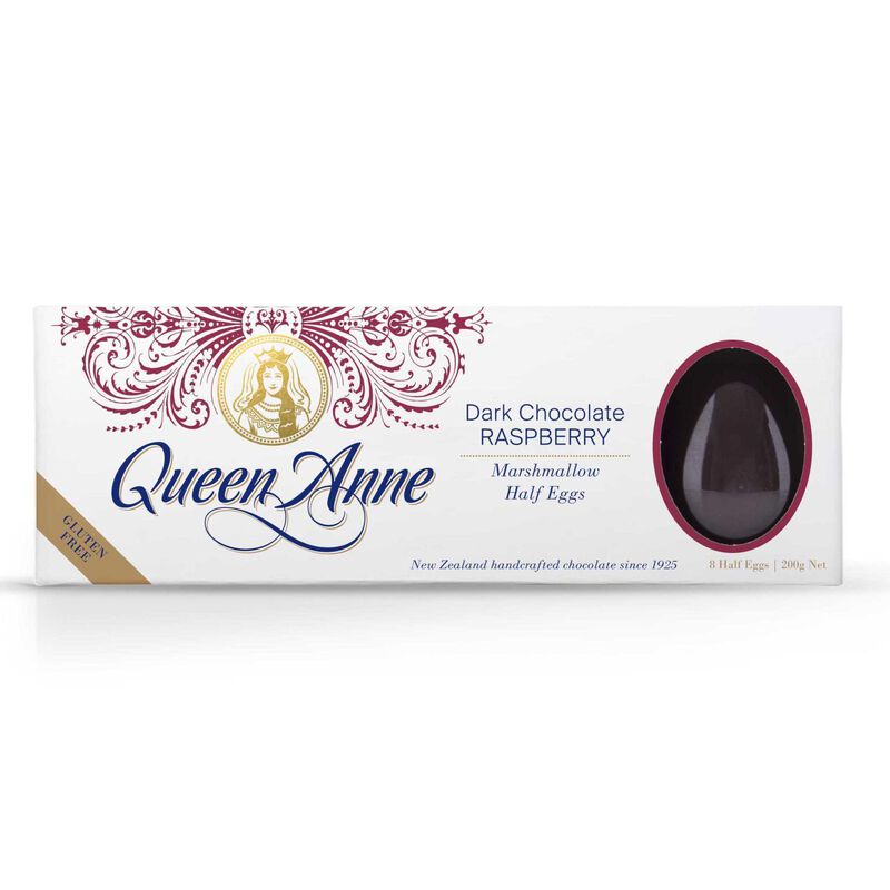 Queen Anne Dark Chocolate Raspberry Marshmallow Easter Eggs 200g image number 0