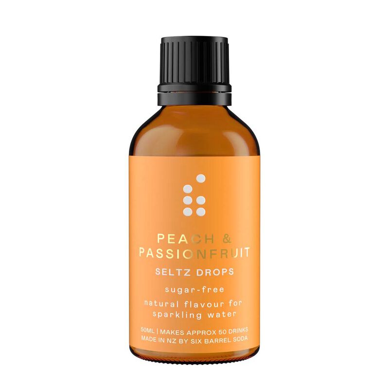 Six Barrel Soda Peach & Passionfruit Seltz Drops 50ml image number 0