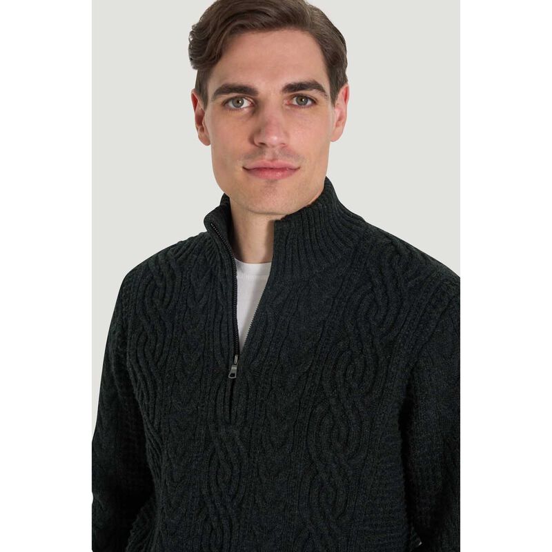 M.J. Bale Bull Cable Half Zip Knit image number 6