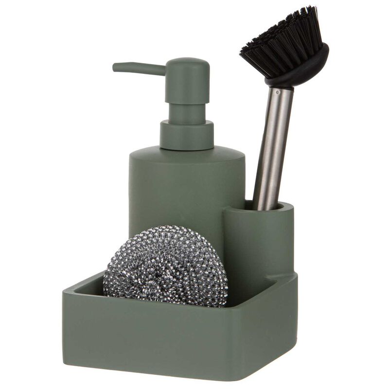 Ladelle Essentials Sage 3Pc Kitchen Cleaning Set image number 0