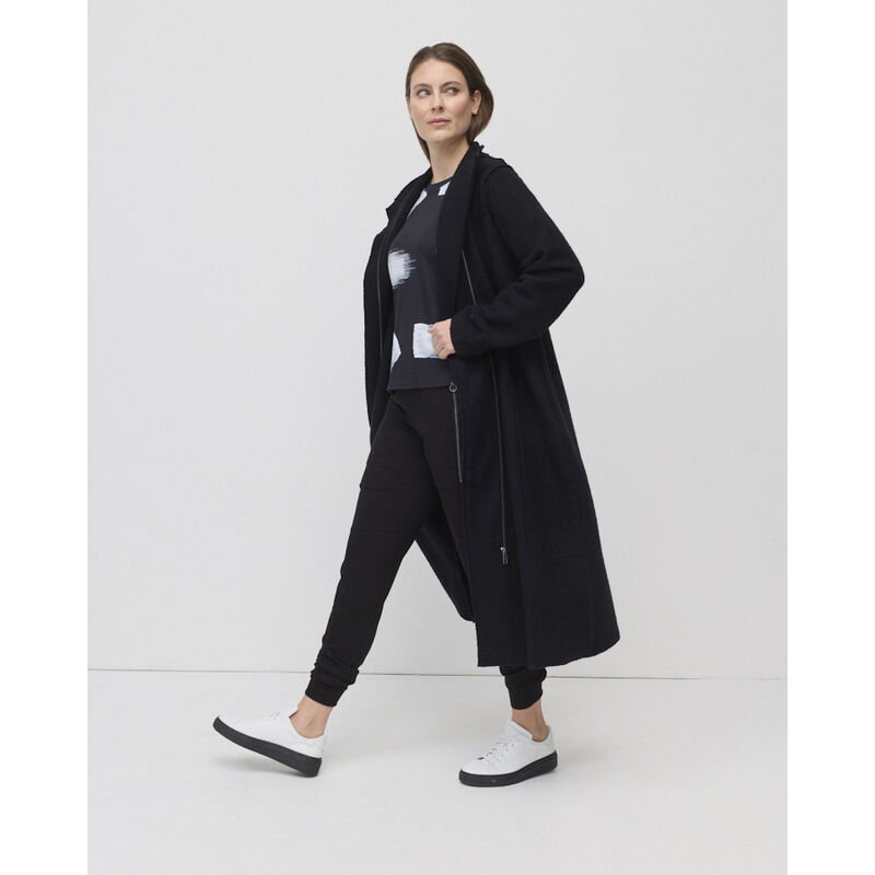 Marco Polo Collared Boiled Wool Coat image number 3