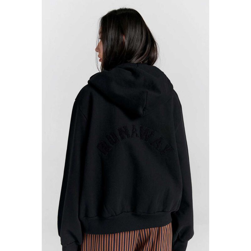 Karen Walker Runaway College Cropped Oversized Hoodie image number 1